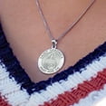 thumbnail image 3 of Picturesongold.Com Saint Veronica Religious Medal Necklace Pendants Female - 2/3 inch 14K White Gold, 3 of 7
