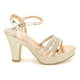 thumbnail image 2 of Zapatilla Abierta Vestir Oro Rosado Happy Shoes 03506 23.0, 2 of 6