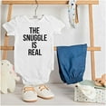 thumbnail image 3 of The Snuggle Is Real Funny Pun Cute Romper Boys or Girls Infant Baby Brisco Brands 18M, 3 of 6