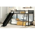 thumbnail image 6 of Metal Bunk Bed with Slide, Twin over Twin, Black, 6 of 16