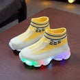 thumbnail image 2 of Siilsaa Infant Walking Shoes Toddlers' Wide Width Walking Leather Shoes Yellow,F, 2 of 5