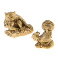 thumbnail image 1 of Adorno de animales chinos perfecl 2 Unids Gallo Estatuas, 1 of 8