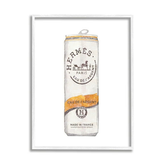 Stupell Industries Fashion Designer Style Glam Beverage Can Illustration Framed Wall Art, 16 x 20, Design by Ziwei Li