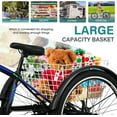 thumbnail image 3 of Mooncool Mountain Tricycle for Adults, 7 Speed Three Wheel Bike, 24/26/27.5 Inch Adults Trikes with Shopping Basket, Exercise Men's Women's Tricycles, 3 of 13