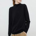 thumbnail image 4 of Women‘s Merino Wool Sweater Fall Winter Trendy Long Sleeve Mock Turtle Neck Soft Warm Pullover Tops, 4 of 5
