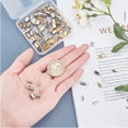 thumbnail image 6 of 2 Colors About 120pcs Vacuum Plating Crimps Cord Ends Stainless Steel Folding Crimp Ends Fold Over Cord Ends Jewelry Finding Kit for Leather Jewelry Making 8.5~12.5mm Long, 6 of 9