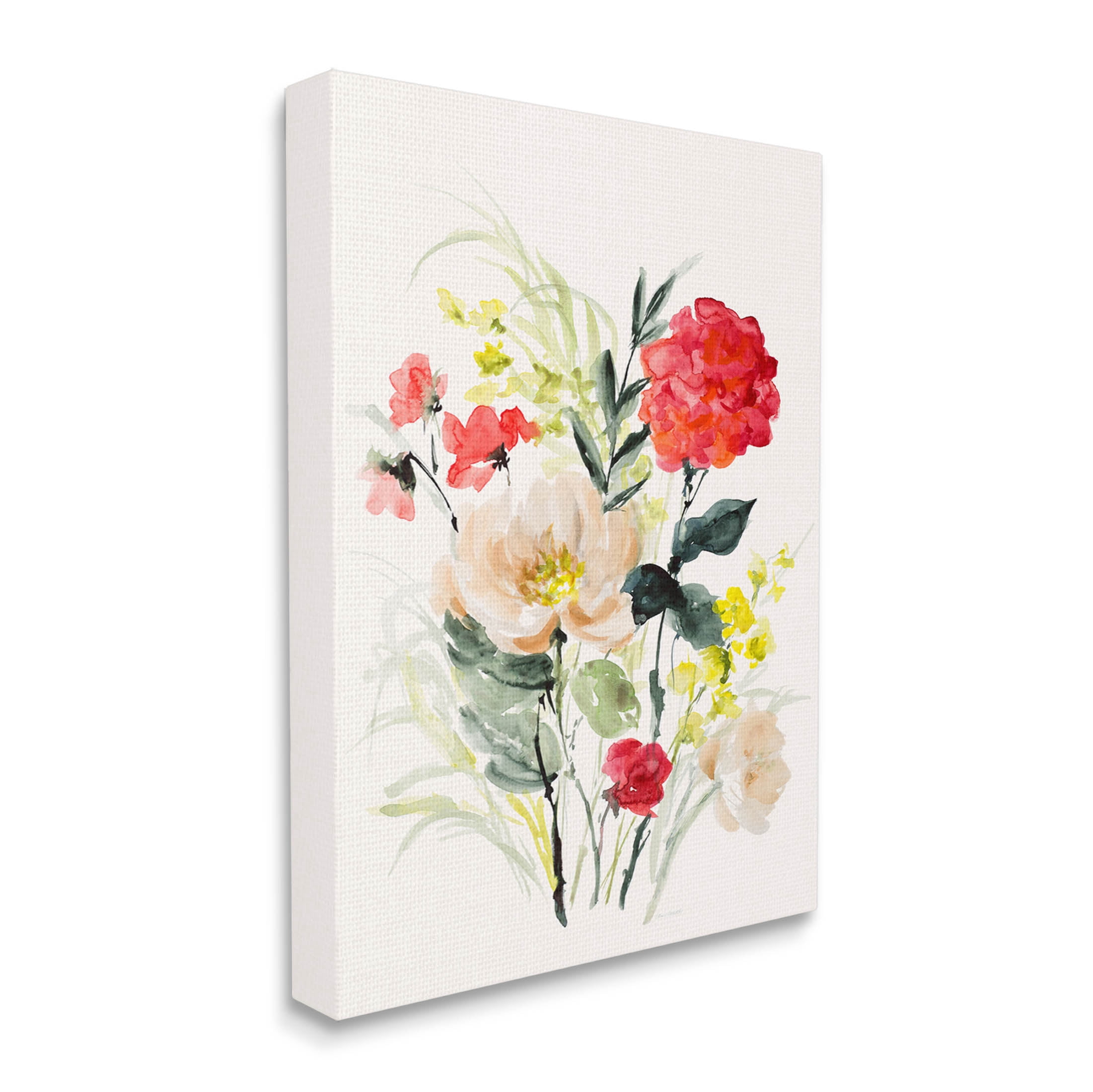 Stupell Industries Bold Mixed Flower Arrangement Graphic Art Gallery Wrapped Canvas Print Wall Art, Design by Lanie Loreth