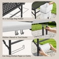 thumbnail image 5 of HaiCube 5FT Folding Grill Table, Portable Outdoor Camping Prep Station with Metal Mesh Top, Utility Hooks & Storage Rack, Heavy Duty Cooking Table for BBQ, Tailgating, Picnic, Patio, 5 of 7
