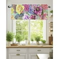 thumbnail image 2 of Boho Flower Valances for Windows National Style Peony Orchids Valance Rod Pocket Light Filtering Short Window Treatments Curtains for Kitchen Bathroom Living Room Bedroom, 1 Panel, 42 x 18 Inch, 2 of 7