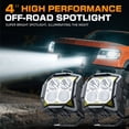 thumbnail image 2 of For Jeep Wrangler JK JL Side Shooter LED Cube Work Light Driving 2x4", 2 of 11