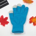 thumbnail image 1 of Guantes de invierno monocromáticos de punto con pantalla táctil para hombres y mujeres, antifrío, anticongelantes, a la moda, cálidos y modernos, 1 of 6