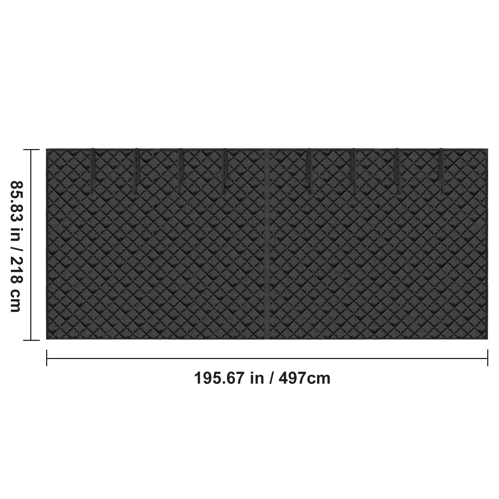 VEVOR Garage Door Screen for Winter, 16x7FT, Garage Door Insulation Kit, Magnetic Thermal Insulated Door Curtain with 300D Oxford Fabric Heavy Duty Weighted Bottom, Easy Assembly for Garage Door