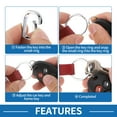 thumbnail image 6 of Unique Bargains Car Keychain Universal Key Chain with Ring for Key Fobs Leather Zinc Alloy Silver Tone Brown 2Pcs, 6 of 6