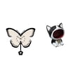 thumbnail image 1 of Reloj De Pared Acrílico Con Forma De Mariposa Para Oficina, Comedor, Habitación Infantil, Casa De Campo Con Estatua De Gato, Adorno Artesanal, Cuenco Para Llaves De Entrada, Cuenco Para, 1 of 8