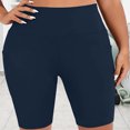 thumbnail image 5 of Women's Shorts Clearance, Short Athletic Shorts Women Womens Yoga Shorts Gym Short Gym Shorts Womens Tights Shorts(Navy,XXXXL), 5 of 8