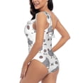 thumbnail image 4 of Wukai Funny Chicken Chic One Shoulder Swimwear with Ruffle Design and Tummy Control Skirt: Fashionable, Supportive, Comfortable for Beach-Small, 4 of 7