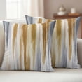 thumbnail image 2 of Brown Gray Outdoor Pillow Covers 24x24 Set of 2,Waterproof Patio Throw Pillowcase Protectors,Vintage Abstract White Ombre Texture Square Decorative Pillow Shams Cushion Covers for Seat Bed Couch Sofa, 2 of 8