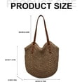 thumbnail image 6 of Kukuzhu Straw Beach Bag, Summer Straw Woven Tote Bag Beach Purse Weaving Shoulder Handbags for Vacation, 6 of 7