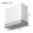 thumbnail image 5 of Akicon 600 CFM Wall Mounted Range Hood, Stainless Steel Range Hood 30 inch, Energy Saving, Ducted Kitchen Hood for Cooking, Powerful Vent Motor, Signal White with Nickel, 5 of 7