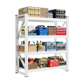 thumbnail image 2 of Welfiya Garage Shelving,Heavy Duty Storage Rack,4 Tiers Metal Storage Rack Shelf, Adjustable Shelving Unit for Garage,Kitchen,Warehouse,Basement (White, 59.1" W x 23.6" D x 78.7" H), 2 of 10