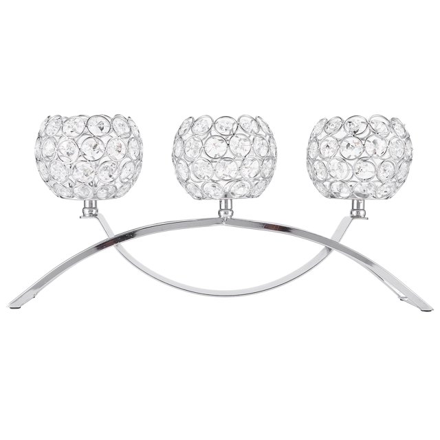 Exquisite Elegance Candlestick 3 Arms European Classic Arch Iron Crystal Ball Romantic Candlelight Dinner Candlestick(??)