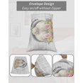 thumbnail image 6 of Easter Bunny King Pillow Cases Set of 2 - Microfiber Bed Throw Pillow Covers, 3D Optical Illusion Farmhouse Flower Wood Grain Decorative Lumbar Pillow Cover with Envelope Closure for Sofa 20"x36", 6 of 6