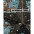 thumbnail image 6 of Farmhouse Rustic Western Star Outdoor Pillow Covers Waterproof Throw Pillow Cover 18x18in Set of 2,Square Decorative Pillowcases Cushion Case for Patio Sofa Couch,Retro Teal and Brown Wood Grain, 6 of 7