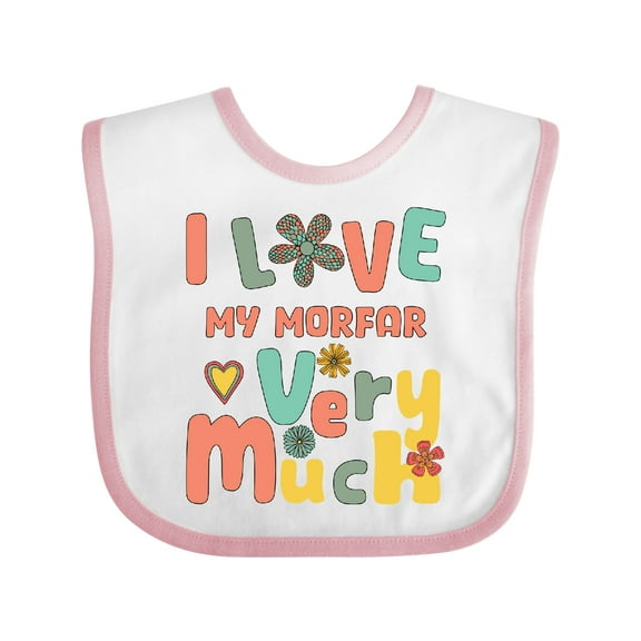 Inktastic Groovy I Love My Morfar Grandchildren from Grandparents Boys or Girls Baby Bib