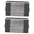 thumbnail image 4 of WHAMVOX Grey Cloth Clothes Storage Bags for Daily Use Foldable with Zipper Under Bed Large Capacity, 4 of 8