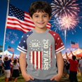 thumbnail image 2 of TIREOW Boys 250th Anniversary USA Shirts 4th of July Shirt American Patriotic Flag 2026 Tshirt 250 Years Birthday Patriotic Tops, 2 of 4