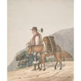 thumbnail image 2 of Alfred Diston 20x24 Gold Ornate Framed and Double Matted Museum Art Print Titled - Firewood Seller, Tenerife (1828), 2 of 4