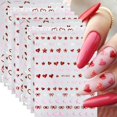 thumbnail image 1 of Pegatinas autoadhesivas 3D con forma de corazón para decoración de uñas, 10 unidades, 1 of 8