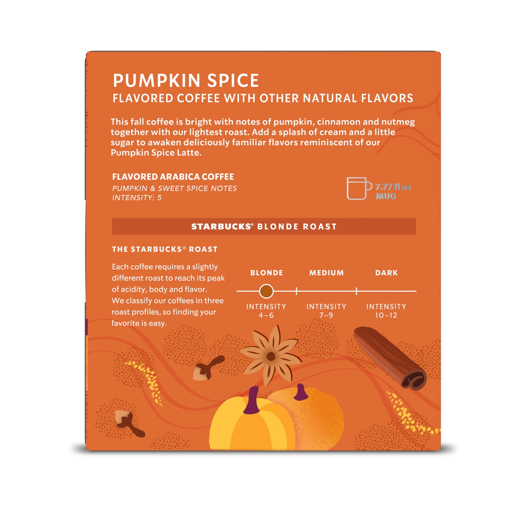 Starbucks by Nespresso Vertuo, Pumpkin Spice Flavored Coffee, Nespresso Capsules, 8 Pods