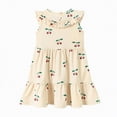 thumbnail image 6 of CAUYDY Toddler Girl Summer Clothes Dresses for Baby Kids Children Floral Sundress Casual Short Sleeve Swing Dress Little Girls Big Kids 3T 4T 5T 6T (Sizes 5-6 Years,F2-Yellow), 6 of 9