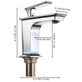 thumbnail image 6 of Aquaterior Modern 1 Hole Vanity Sink Faucet Square Cold & Hot Water Tap Chrome 3.75 lbs, 6 of 10