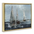 thumbnail image 4 of Stupell Industries Moody Sailboats Maritime Transportation Painting Gold Floater Framed Canvas Art Print Wall Art, 31 x 25, 4 of 10