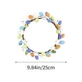 thumbnail image 3 of 18 inch Easter Wreath with Pastel Eggs Artificial Easter Egg Wreath for Front Door Spring Door Wreath with Wild Flowers and Pastel Eggs Easter Decorations for Home, 3 of 6
