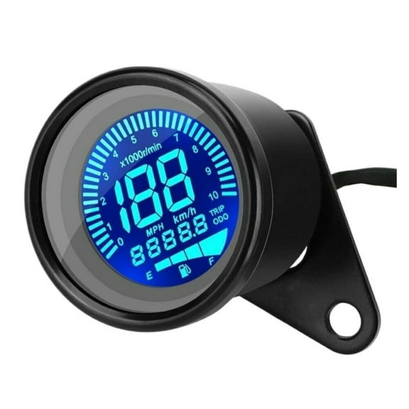 Retro LCD Digital Motorcycle Speedometer Tachometer Gauge Fuel Meter 12V For Honda Yamaha Suzuki Harley