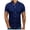 Blue, variant on Men Short Sleeve Turn Down Collar Plaid Summer Casual Button Down Shirts White XL