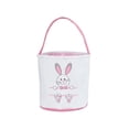 thumbnail image 6 of Easter Basket Bag, Reusable Canvas Tote For Egg Hunt, Personalized Bunny Gift Bag For Candy Toys Storage(Pink), 6 of 6