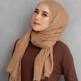 thumbnail image 2 of Women Scarf Solid Color Linen Extra Large Soft Shawl Wrap Head Scarf Hijab Scarf, 2 of 4