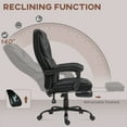thumbnail image 5 of Executive Office Chair with Foot Rest, Big and Tall Ergonomic Desk Chair, Reclining Swivel Chair with High Back and Adjustable Height, Black, 5 of 5