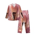 thumbnail image 1 of Balery Makeup Brush on Pink Glitter Pijama para Hombre de Dos Piezas con Manga Larga, Conjunto de Dormir y Descanso Suave con Bolsillos-Large, 1 of 7