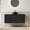 48''Round Black Stone Vessel, variant on LHSHID 48"Freestanding Black Plywood Cabinet with 3 Drawers and 2 Doors,Black Sintered Stone Top,NO Basin,NO Faucet and Sink Cover