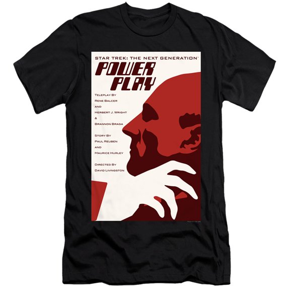 Star Trek Tng Season 5 Episode 15 Premium Canvas Adult Slim Fit 30/1 T-Shirt Black