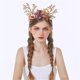 thumbnail image 2 of Diadema con forma de astas de Navidad con aro de pelo de carnaval con decoración floral para adolescentes, 2 of 5