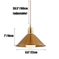 thumbnail image 2 of Industrial Style Gold Pendant Light Fixture, Simple Vintage Farmhouse Metal Pendant Lamp, Retro Rustic Pendant Lighting for Over Kitchen Sink Island Dining Room Table Bar Counter Entrance, 2 of 7