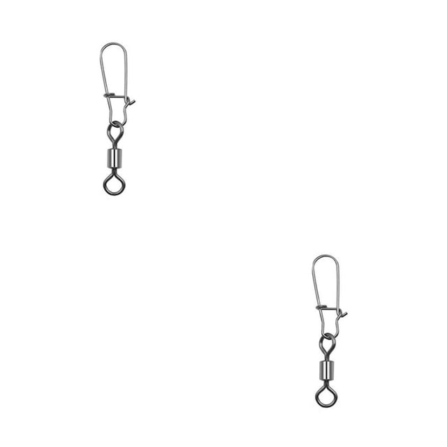 Soidarity Paquete de 10 pines de conector de pesca de acero inoxidable, rodamiento de anzuelo a presión rodante, juego de anzuelos, suministro para tipo 1 Tipo 1 2piezas Soidarity CBP493721
