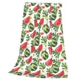 thumbnail image 3 of Bingfone Watermelons Print Flannel Fleece Blanket Throw Blanket For Bed,Sofa,Couch,Travel,Camping(60"X50"), 3 of 9