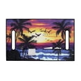 thumbnail image 2 of Whosucclay Non-slip Golf Cart Seat Cover for All Weather Outdoors, Foldable Design 4 Front Pockets Golf Cart Seat Protector, Ocean Sunset Beach, 2 of 7